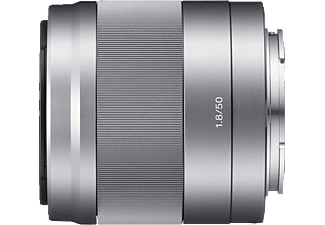 SONY SEL50F18 - 50 mm f/1.8 OSS, Circulare Blende (Objektiv für Sony E-Mount, Silber)