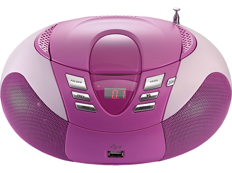 LENCO USB Draagbare radio Roze (SCD-37)