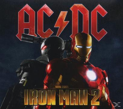 Iron Man 2-Filmplakat mit AC/DC-Logo und Iron Man und War Machine.