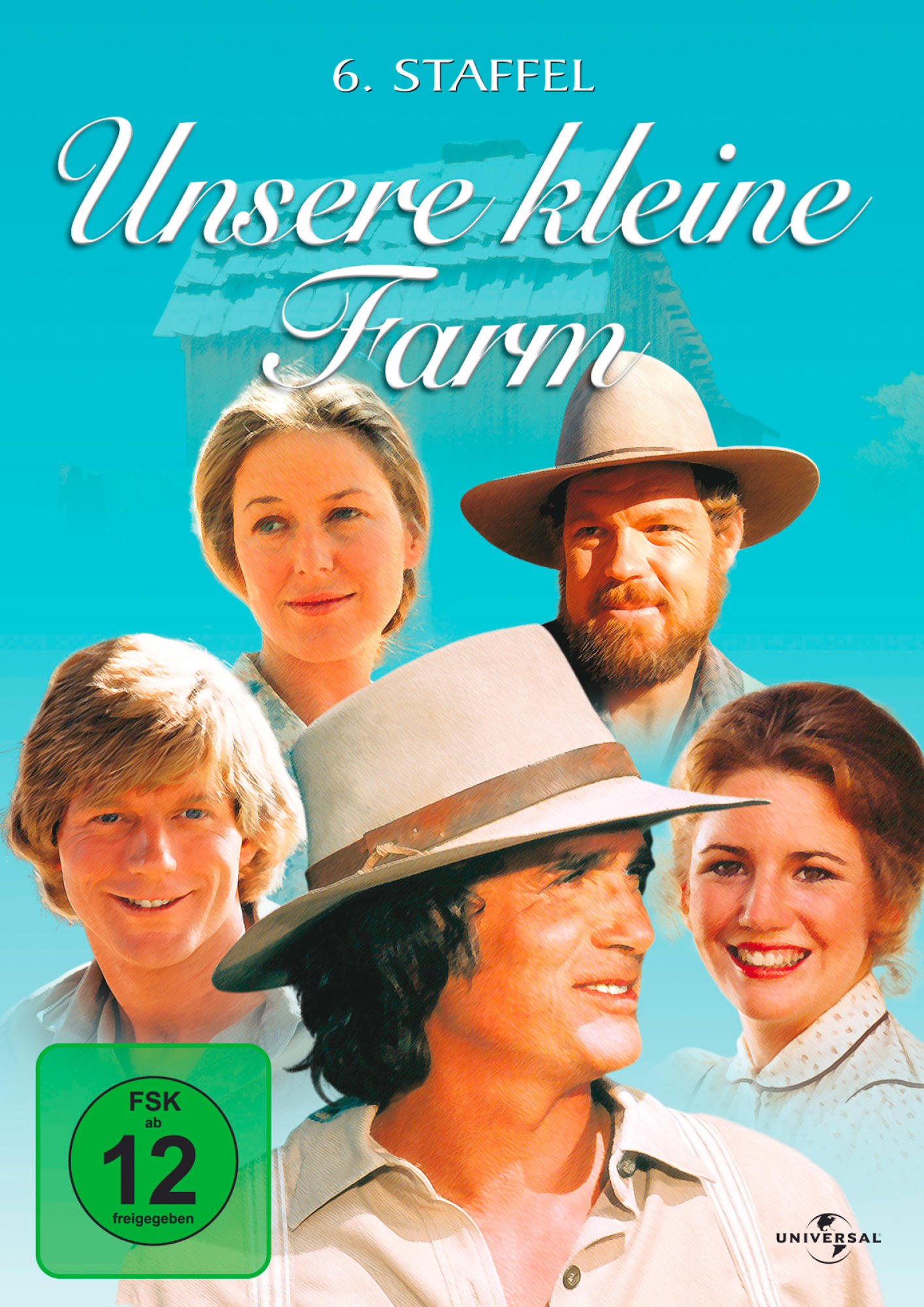 DVD-Cover von Unsere kleine Farm. Gruppe von Leuten mit dem Titel: 6. Staffel.