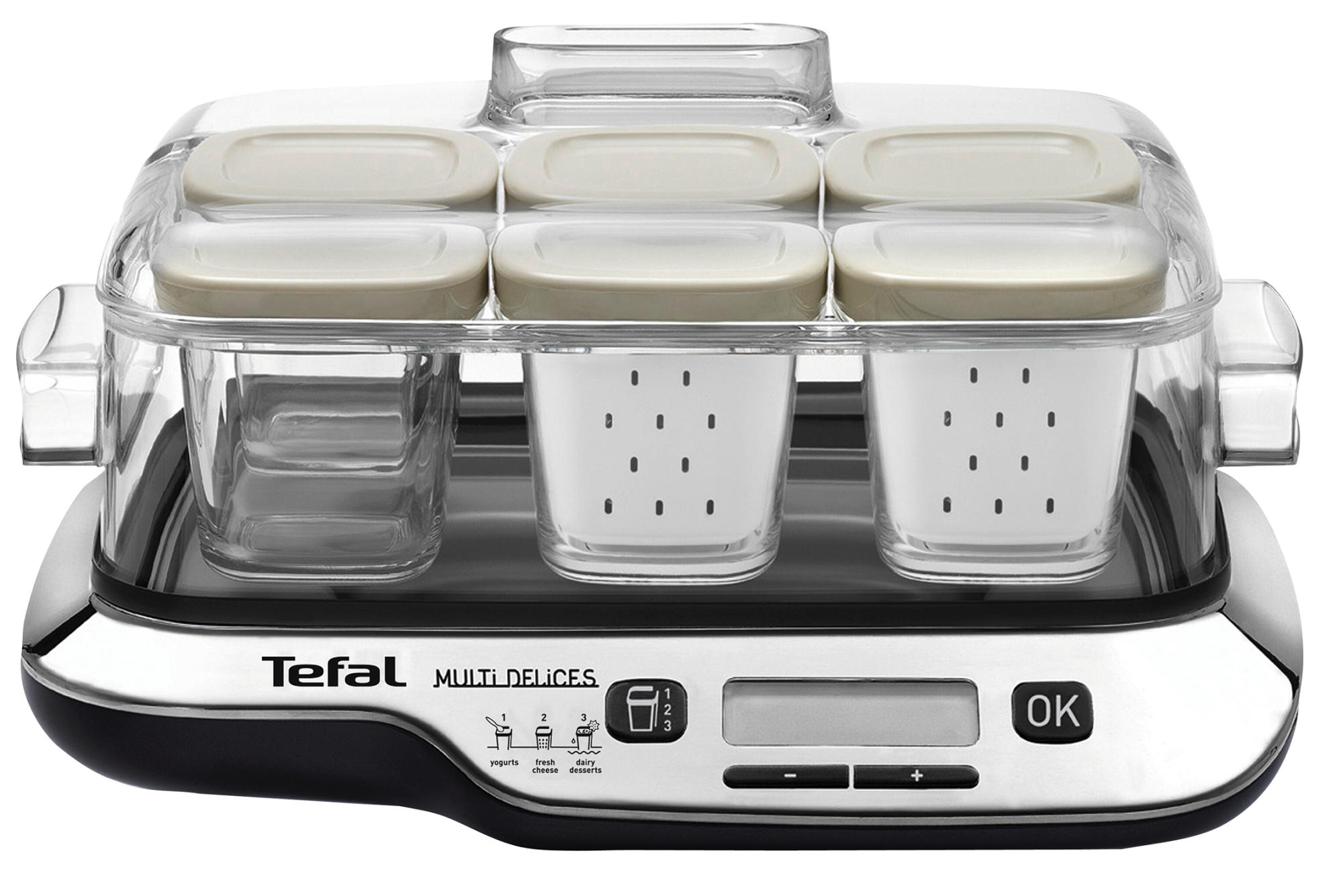 Robot para postres - Tefal YG 654828 Multidelice Capacidad para 6 raciones, Display LCD,3 funciones