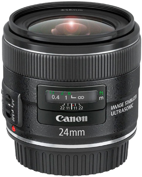 CANON EF 24mm f/2.8 IS USM - 24 mm f/2.8 IS, USM (Objektiv für Canon EF-Mount, Schwarz)