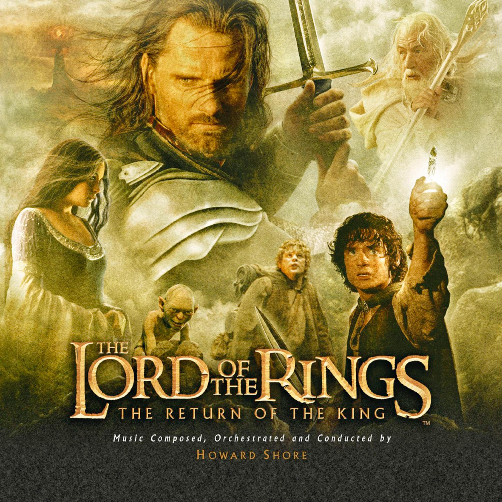Albumcover: Lord of the Rings-Filmposter, Return of the King, Filmfiguren.