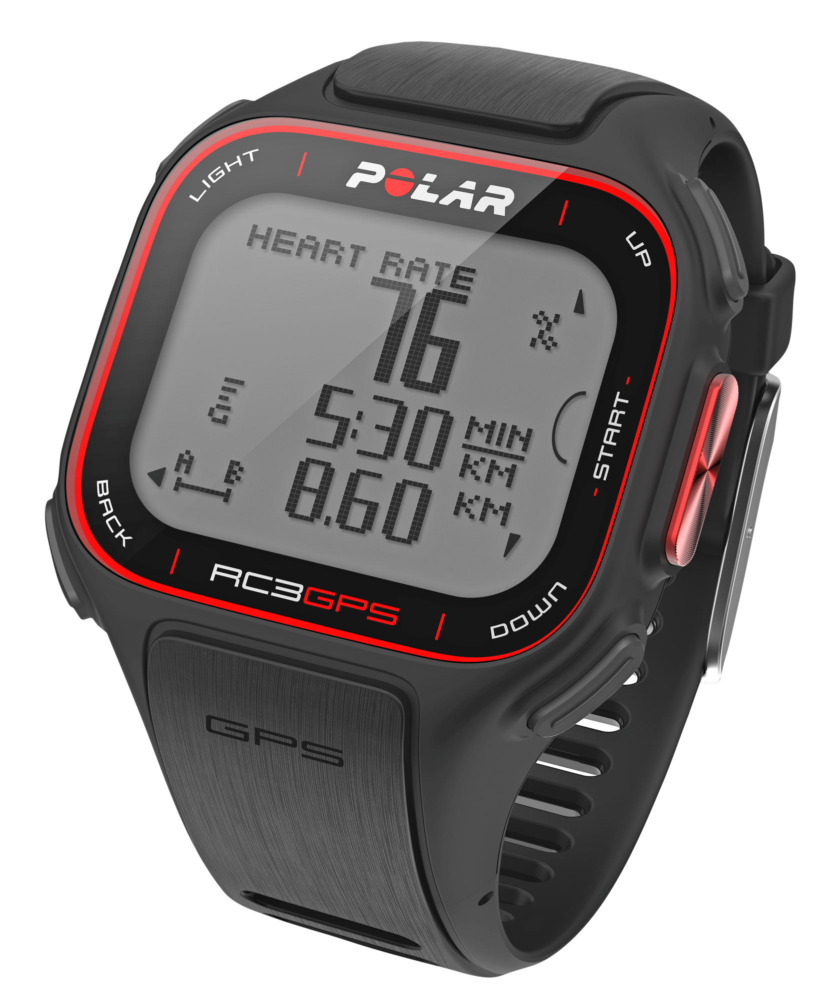 Reloj deportivo - Polar RC3 HR Negro, GPS integrado