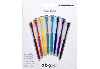 BIG BEN bigben Stylus Set Rainbow - Pack di pennini retrattili - per Nintendo DSi, 3DS , DSi XL, 3DS XL, WiiU - perni di ricambio (multicolore)