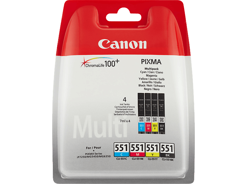 Canon Cl-i551cmy Cyan - Magenta Jaune Noir (6509b008)