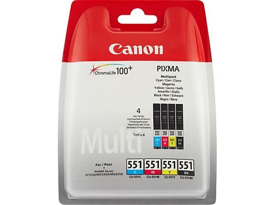 CANON CLI-551 C/M/Y/BK Multipack - Cartuccia ad inchiostro (Colore)