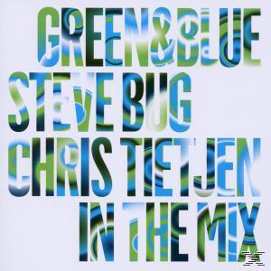 Albumcover mit dem Text 'GREEN & BLUE' und Künstlernamen in einem Gradienten-Design.