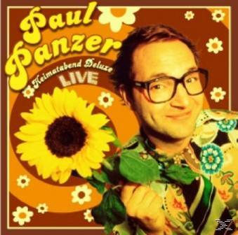 Paul Panzer Albumcover. Mann mit Brille hält Sonnenblume. Albumtitel in gelbem Text.