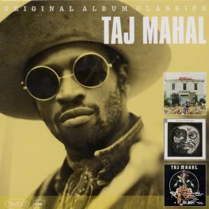Taj Mahal Musikalbum-Cover. Foto von Taj Mahal und drei weitere Albumcover.
