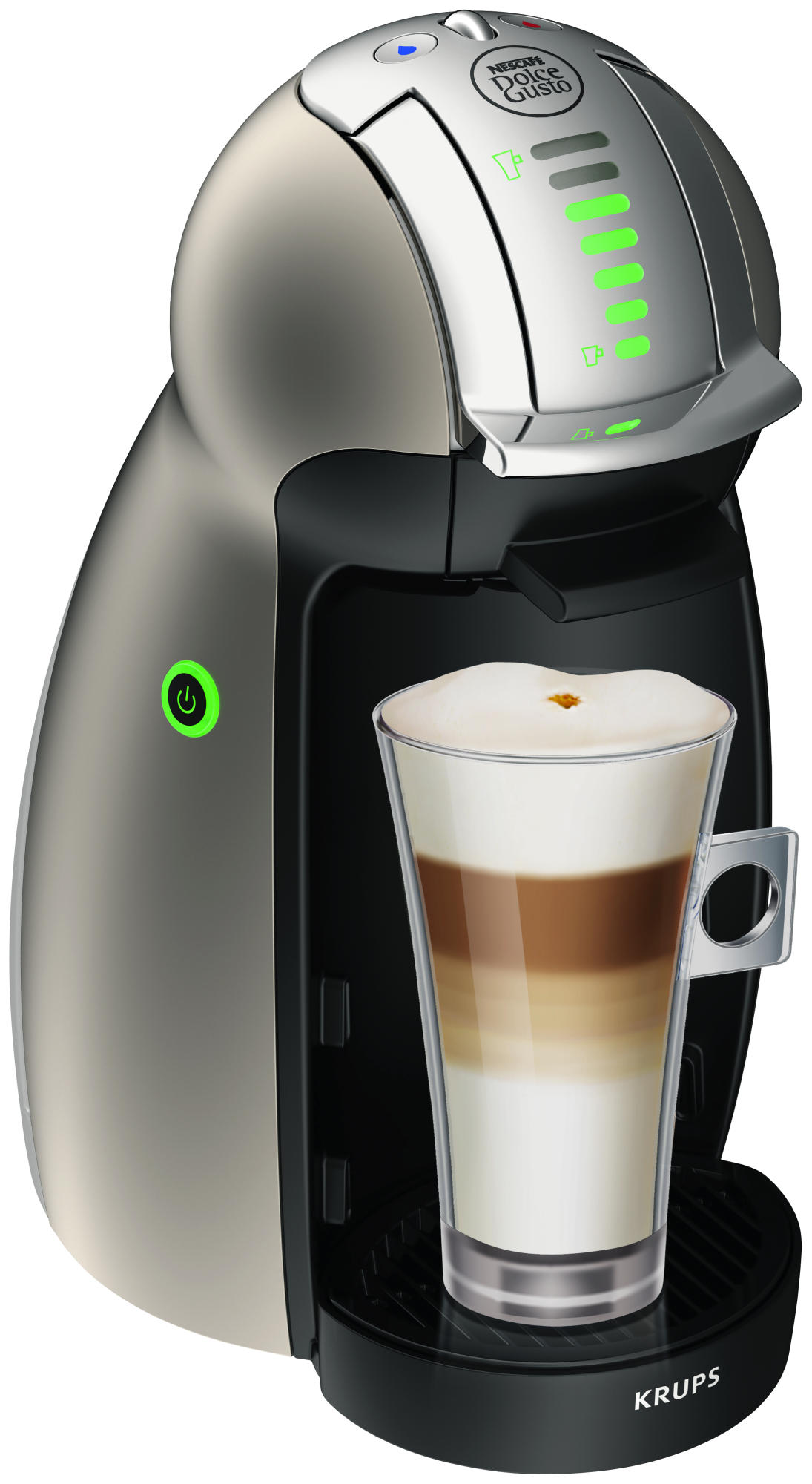 Cafetera de cápsulas - Krups KP1509 GENIO TITANIUM Presión de 15 bares