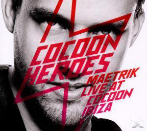 Albumcover mit einem Mann und Text: Cocoon Heroes, Maetrik, Live at Cocoon Ibiza.