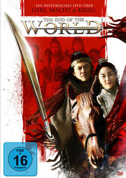 DVD-Cover: Menschen zu Pferd mit einem Schwert. Titel: Das Ende der Welt. Deutscher Text.