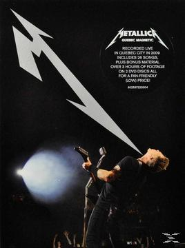 Metallica DVD-Cover, ein Mann auf der Bühne singt und ein großer weißer Pfeil.