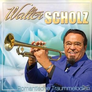 Walter Scholz Albumcover mit ihm beim Trompetenspiel und floralem Hintergrund.