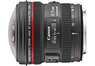 CANON EF 8-15mm f/4L Fisheye USM 8 mm - 15 mm f/4 EF, L-Reihe, USM (Objektiv für Canon EF-Mount, Schwarz)