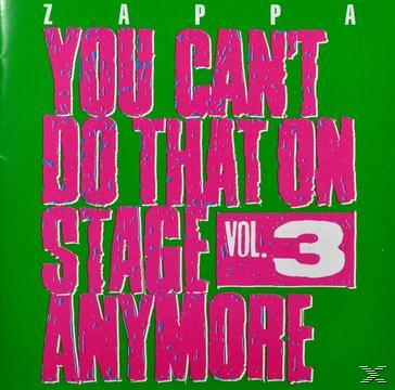 Albumcover mit hellrosa Text auf grünem Hintergrund. Der Text lautet: "You Can't Do That On Stage Anymore Vol. 3".