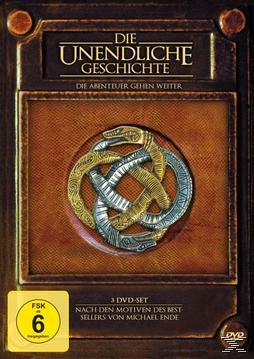 DVD-Cover 'Die unendliche Geschichte' mit dekorativem Emblem.