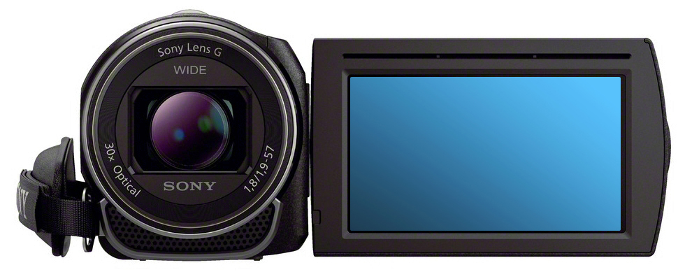 SONY HDR-CX 410 Camcorder , Rückwärtig belichteter Exmor R™ CMOS-Sensor 8,9 Megapixel, 30xopt. Zoom