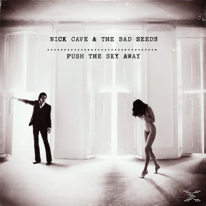 Albumcover mit Nick Cave und einer Frau. Sepiafarben, Figuren in einem Raum mit offenen Türen.