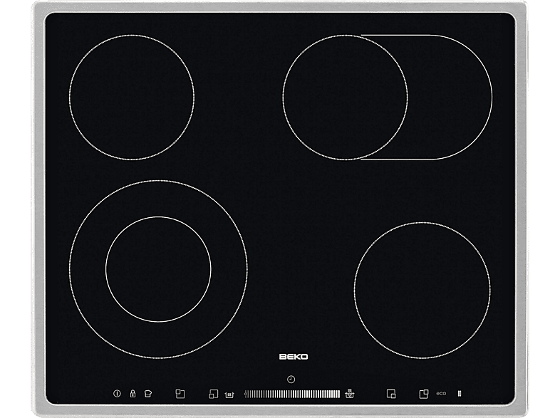 Elektrokochfeld BEKO HIC 64503 TX Elektrokochfeld (580 mm breit, 4 ...