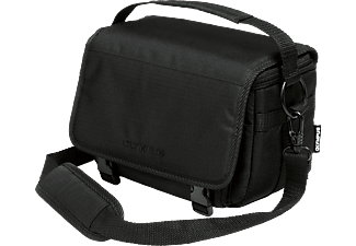 OLYMPUS Olympus Shoulder Bag L - Borsa a tracolla per macchina fotografica con obiettivi e manico a batteria (Nero)