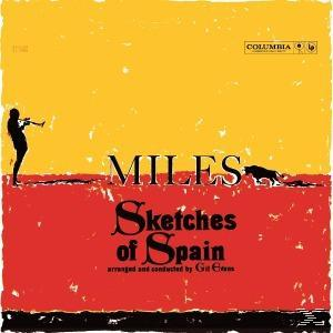 Album borító: egy trombitás sziluettje sárga-piros háttér előtt, a "Sketches of Spain" felirattal.