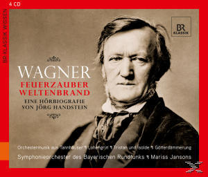 Albumcover mit Wagner, mit einem Porträt und Text auf Deutsch über den Künstler.