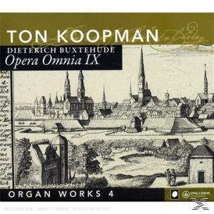 Albumcover: Stadtlandschaftszeichnung. Text: Ton Koopman, Opera Omnia IX. Schwarz und weiß.