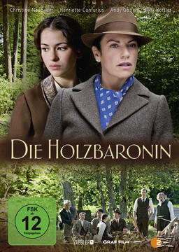 DVD-Hülle für 'Die Holzbaronin'. Zeigt zwei Frauen und einen Waldhintergrund.