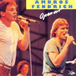 Album-Cover: Ambros + Fendrich Open Air Konzert, zwei Männer singen.