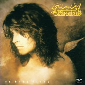 Ozzy Osbourne-Albumcover. Ein Porträt eines Mannes mit langen Haaren und einem Flügel. Gelber Hintergrund.