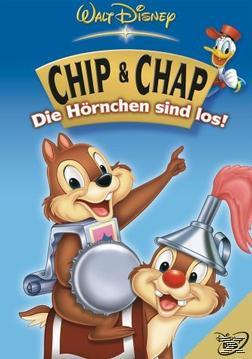 Chip und Chap DVD-Cover mit Zeichentrickfiguren, Text und hellem Hintergrund.