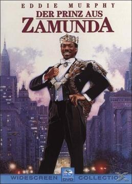 DVD-Cover des Films 'Der Prinz aus Zamunda'. Eddie Murphy in königlichem Outfit auf Stadtkulisse.