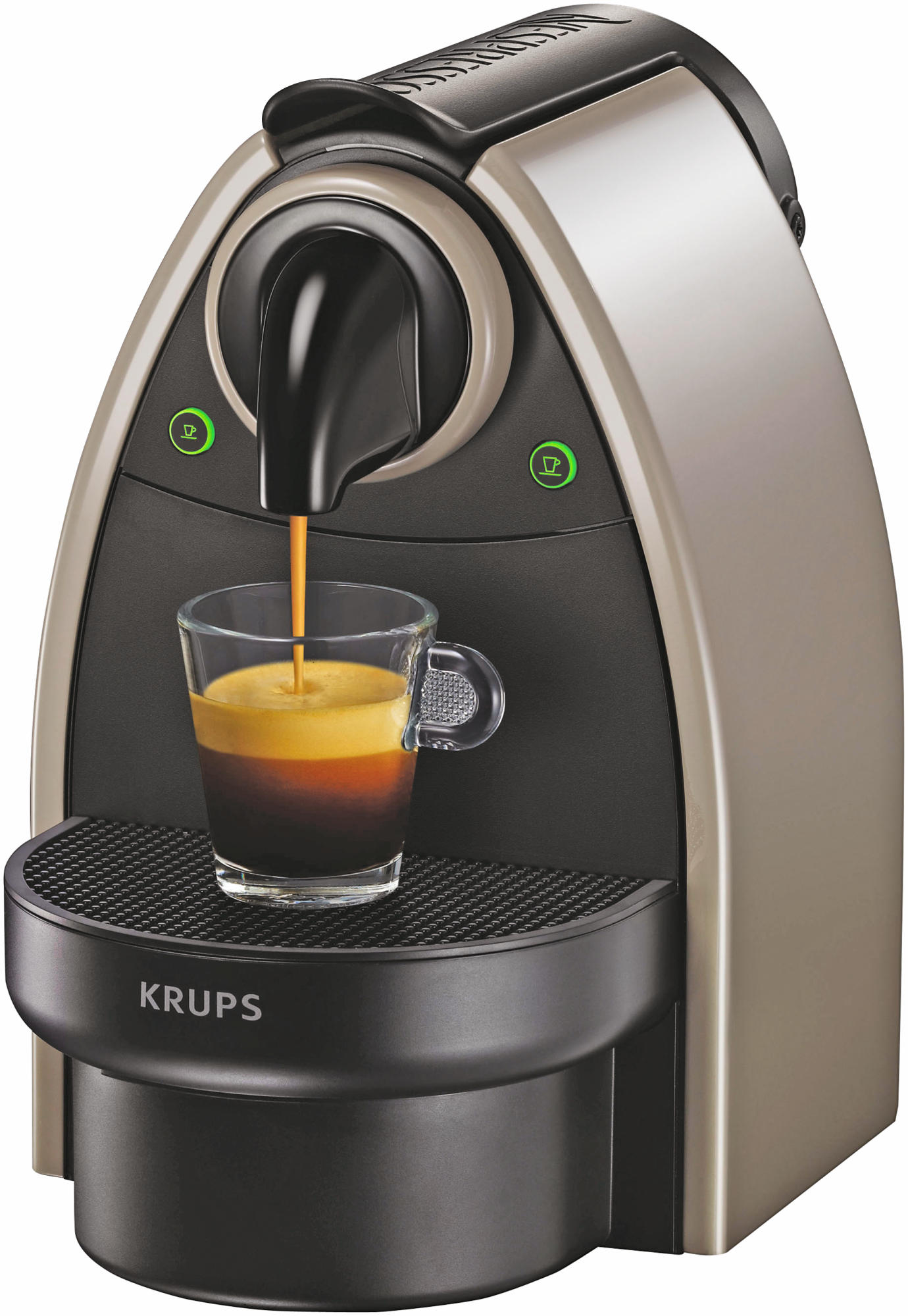 Cafetera de cápsulas Nespresso - Krups XN2140 P4 Essenza Arena, Presión de 19 bares, Automática