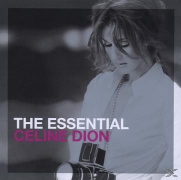Albumcover: Celine Dion in weißem Hemd. Titel: 'The Essential Celine Dion'.