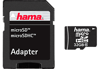 HAMA 108089 22MB/S CL10 +AD - Micro-SDHC-Speicherkarte (32 GB, 22, Schwarz)