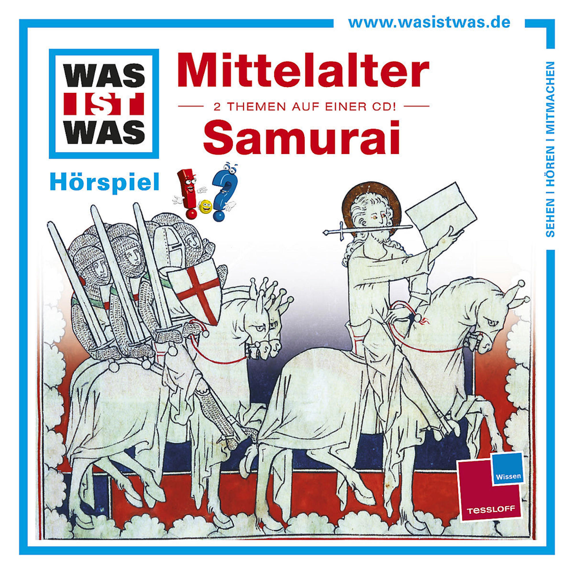 CD-Cover: Illustration von Rittern auf Pferden, Text oben.