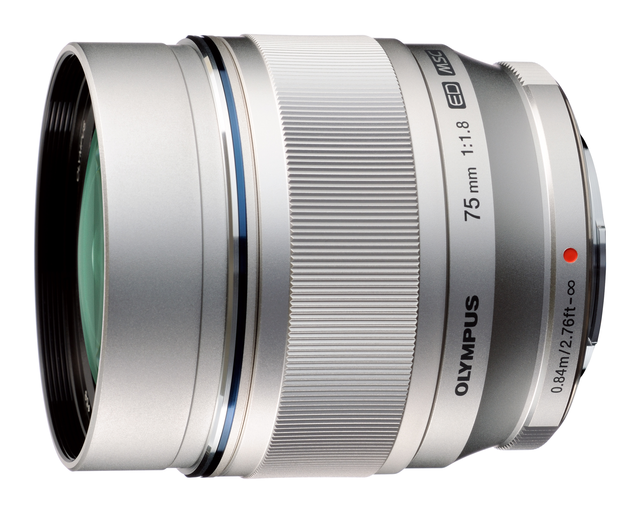 OLYMPUS Pen M Zuiko Digital 75mm 1,8 75 mm - 75 mm f/1.8 ED, MSC (Objektiv für Micro-Four-Thirds, Silber)