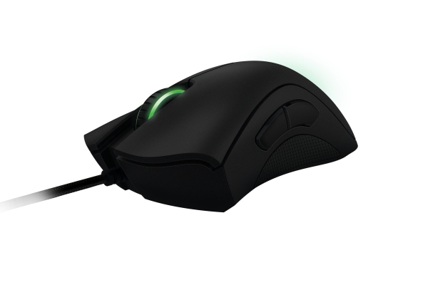 RAZER DeathAdder Maus, Schwarz mit grüner Beleuchtung