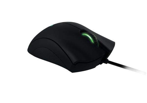 RAZER DeathAdder Maus, Schwarz mit grüner Beleuchtung
