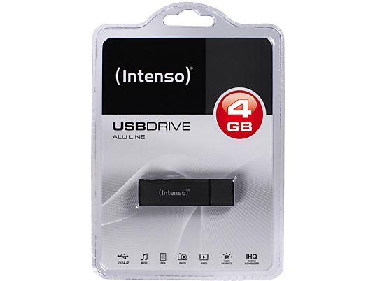 INTENSO Alu Line - clé USB  (4 GB, Anthracite)