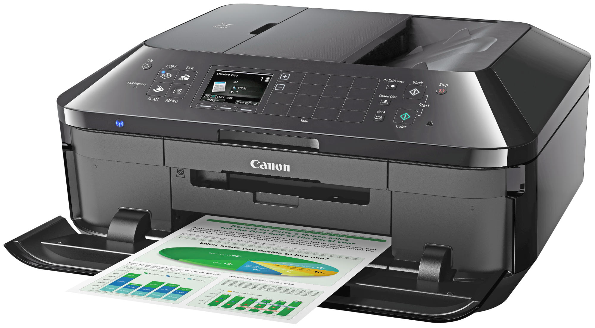 CANON PIXMA MX925 Tintenstrahl 4-in-1 Tinten-Multifunktionsdrucker WLAN Netzwerkfähig