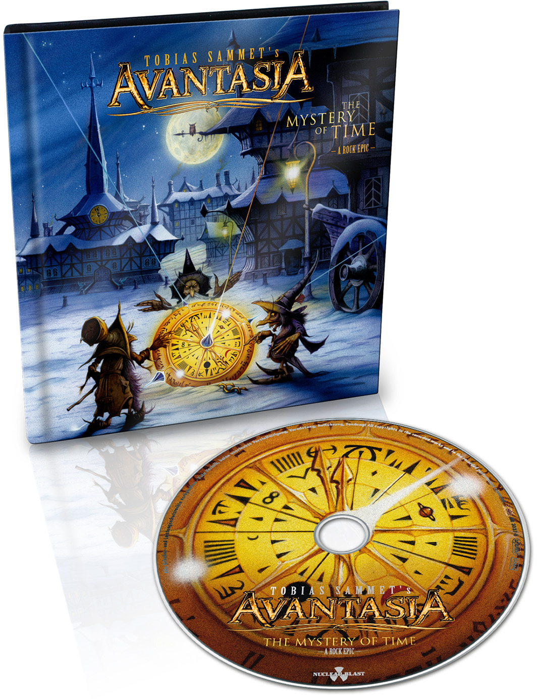 Buchcover: Fantasieszene, Buch und CD, Titel 'Tobias Sammet's Avantasia'.