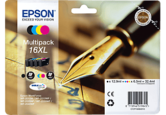 EPSON 16XL Multipack, nero, giallo, cyan, magenta - Cartuccia ad inchiostro (multicolore)
