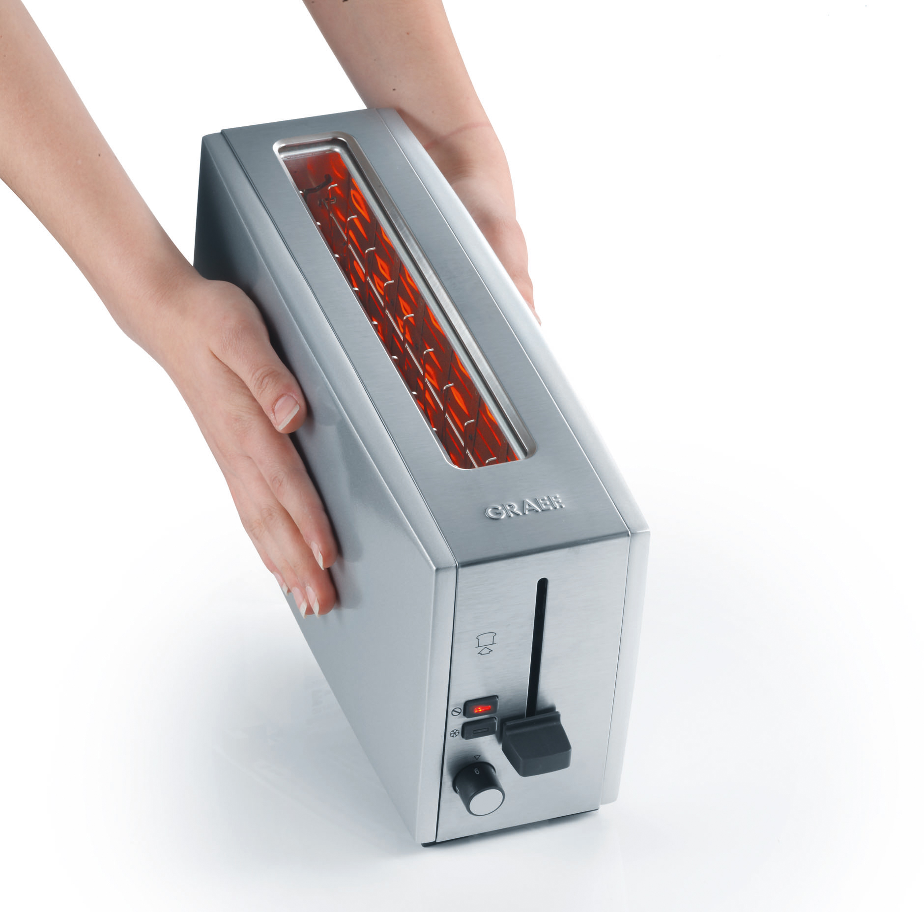 GRAEF Toaster Toaster TO 90 Toaster (Silber, 880 Watt, Schlitze: 1)