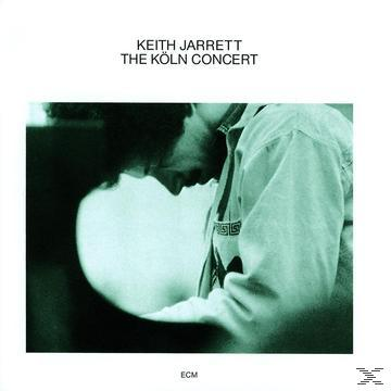Bild von Keith Jarrett, mit dem Titel 'The Köln Concert'. Er schaut nach unten.