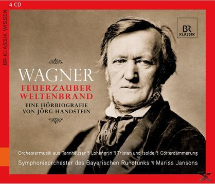 Albumcover: Porträt eines Mannes, Text 'WAGNER Feuerzauber Weltenbrand'.