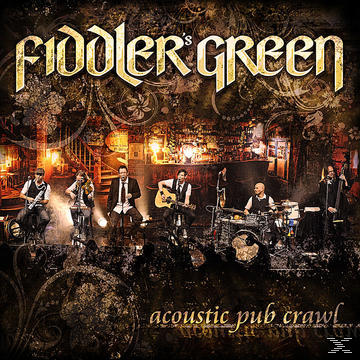 Albumcover: Eine Band spielt in einem Pub, im Hintergrund Menschen und eine Bar.