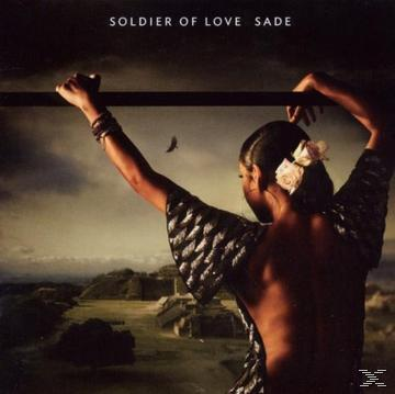 Albumcover: Sade, Rückenansicht, Arme oben, Landschaft. Titel 'Soldier of Love'.